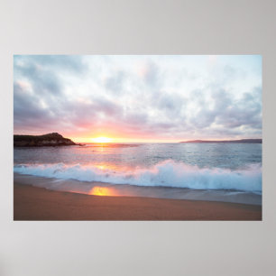 Pacific Coast Sunset at Monterey, California Poster
