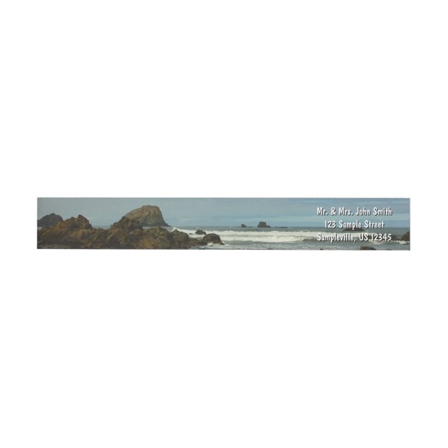 Pacific Coastline at Redwood National Park Wrap Around Label (Individual)