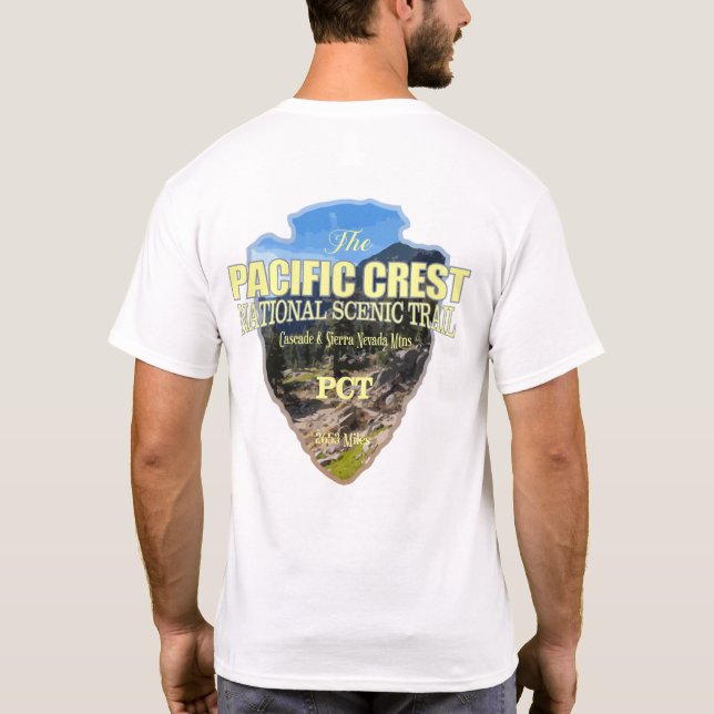 Pacific Crest Trail (arrowhead) T-Shirt (Back)