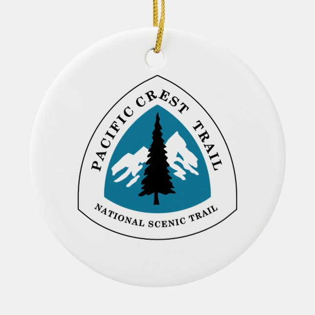 Pacific Crest Trail Ceramic Ornament (Front)