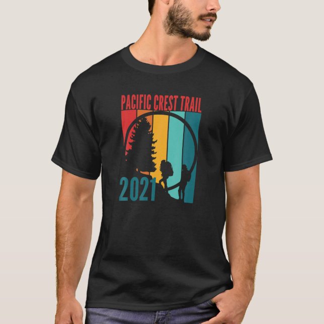 Pacific Crest Trail Class Of 2021 Backpacker Sunse T-Shirt (Front)