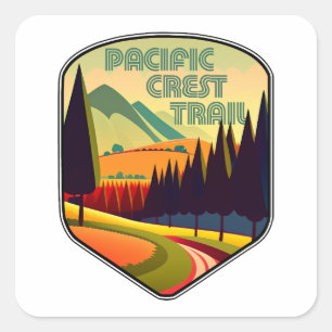 Pacific Crest Trail Colors Square Sticker