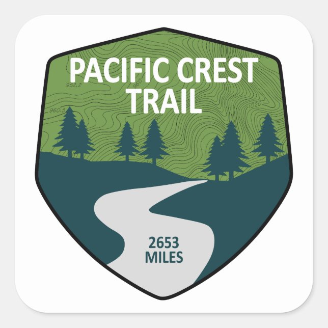 Pacific Crest Trail Square Sticker (Front)