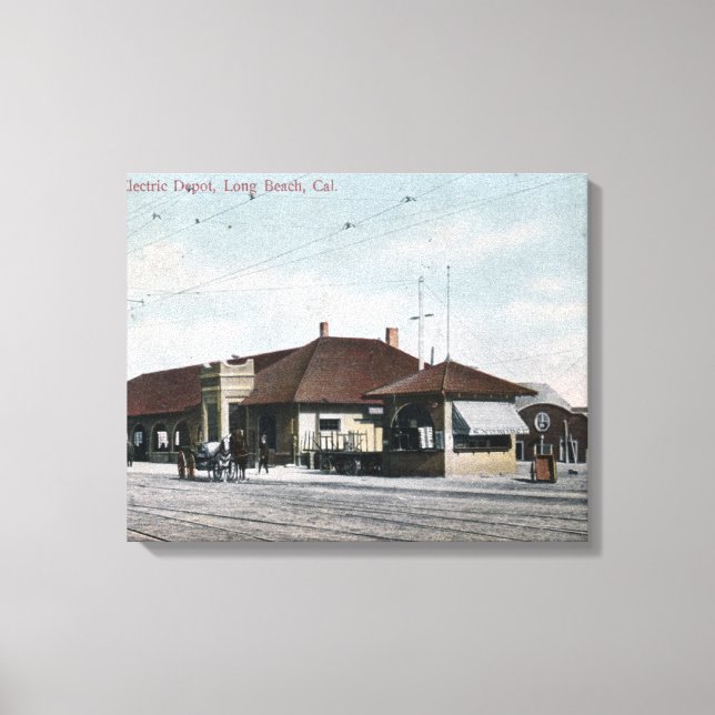 Pacific Electric Railway Depot Canvas Print (Front)