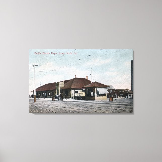 Pacific Electric Railway Depot Canvas Print (Front)
