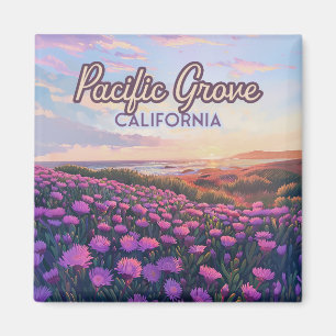 Pacific Grove California Monterey Magic Purple Magnet