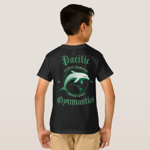 Pacific Gymnastics kids black t-shirt