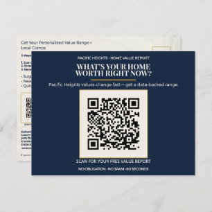 Pacific Heights Luxury Home Value QR Code Realtor Postcard
