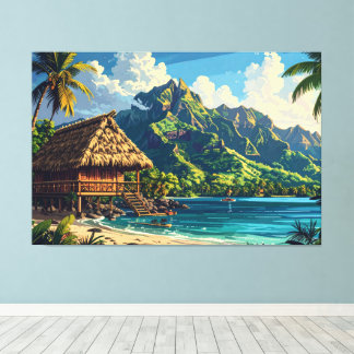 Pacific island landscape 002 canvas print