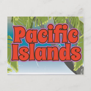 Pacific Islands Vintage vacation art Postcard