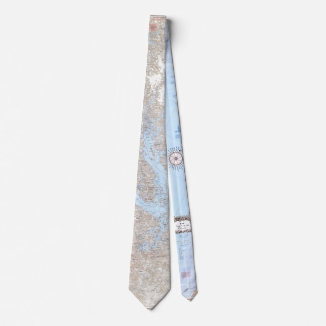 Pacific Northwest 1984 Coastal Map Tie (Front)