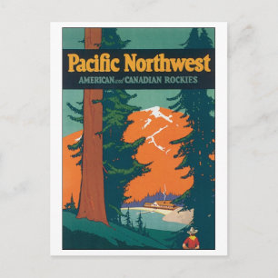 Pacific Northwest American and Canadian Rockies Postcard