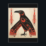 Pacific Northwest art style raven Postcard<br><div class="desc">Pacific Northwest art style raven</div>
