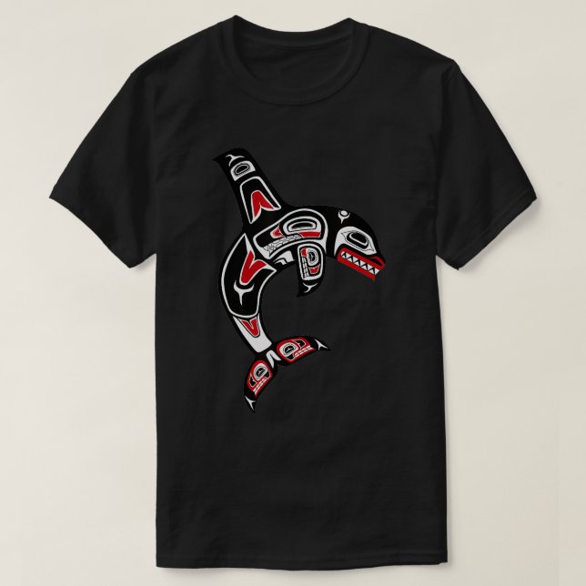 Pacific Northwest Haida Orca  T-Shirt (Design Front)