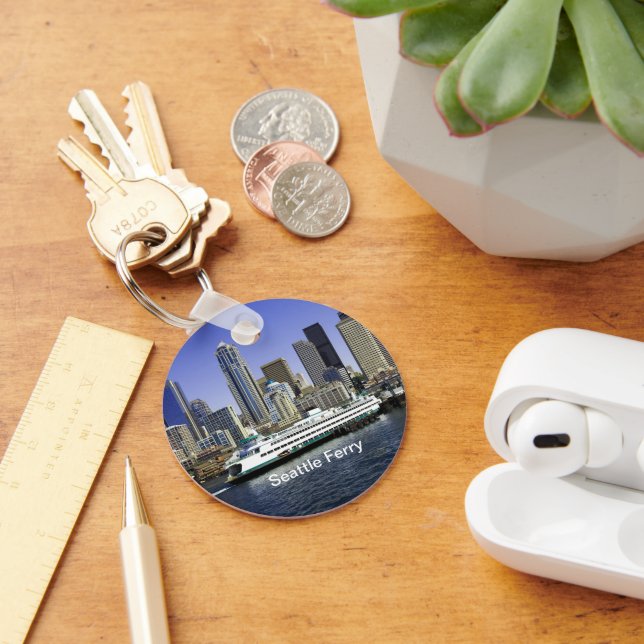 Pacific Northwest Seattle Ferry & Buildings Keychain (Desk)