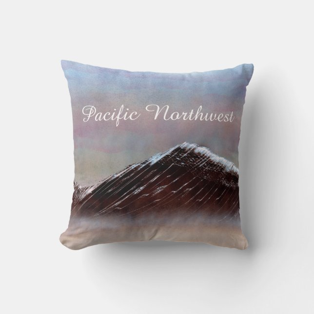 Pacific Northwest Subtle Sunlight Throw Pillow (Front)