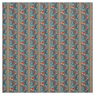 Pacific Northwest Totem Pole Design Fabric