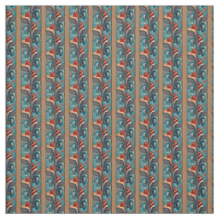 Pacific Northwest Totem Pole Design Fabric