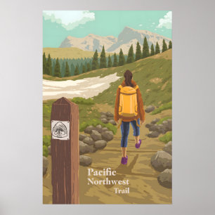 Pacific Northwest Trail Travel Poster