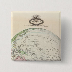 Pacific Ocean 2 Inch Square Button