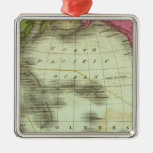 Pacific Ocean 6 Metal Ornament