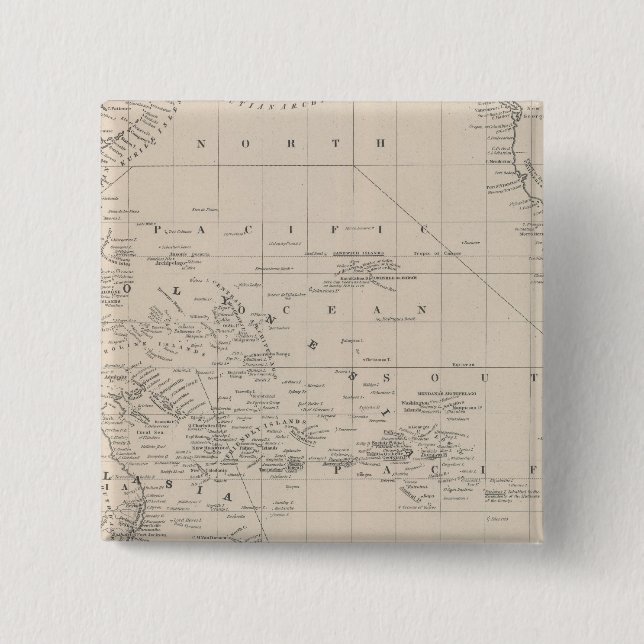 Pacific Ocean 9 2 Inch Square Button (Front)