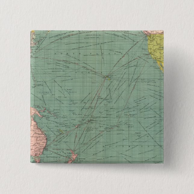 Pacific Ocean 9 2 Inch Square Button (Front)