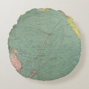 Pacific Ocean 9 Round Pillow