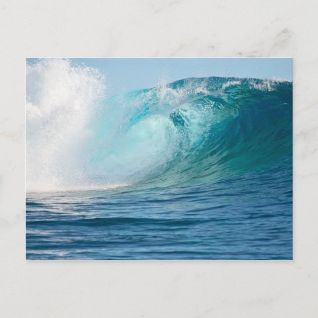 Pacific ocean big wave breaking postcard (Front)