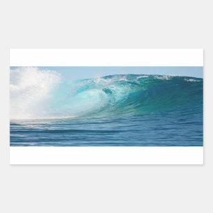 Pacific ocean big wave breaking rectangle sticker