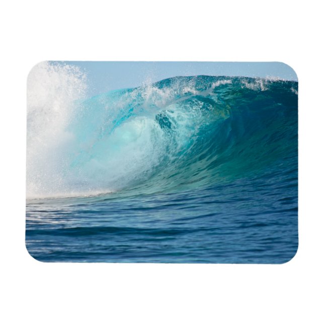 Pacific ocean big wave breaking rectangular magnet (Horizontal)