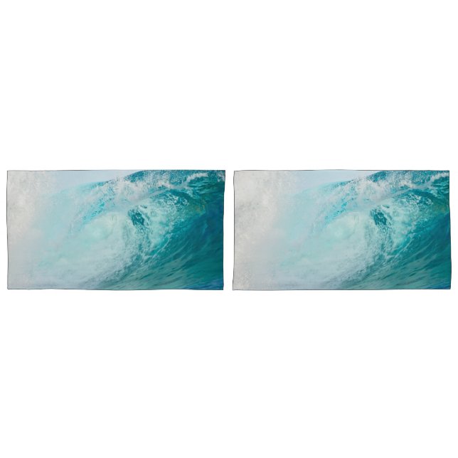 Pacific ocean blue wave breaking pillowcase (Front-Set)