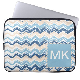Pacific Ocean Chevron Pattern Laptop Sleeve