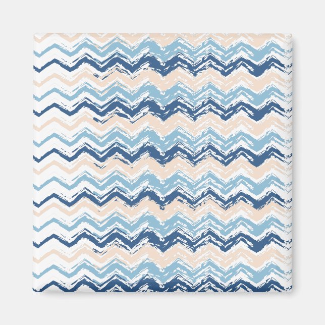 Pacific Ocean Chevron Pattern Magnet (Front)