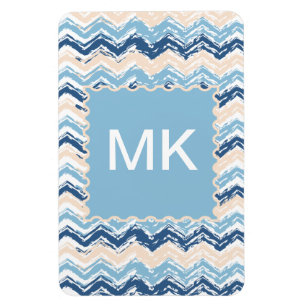 Pacific Ocean Chevron Pattern Magnet