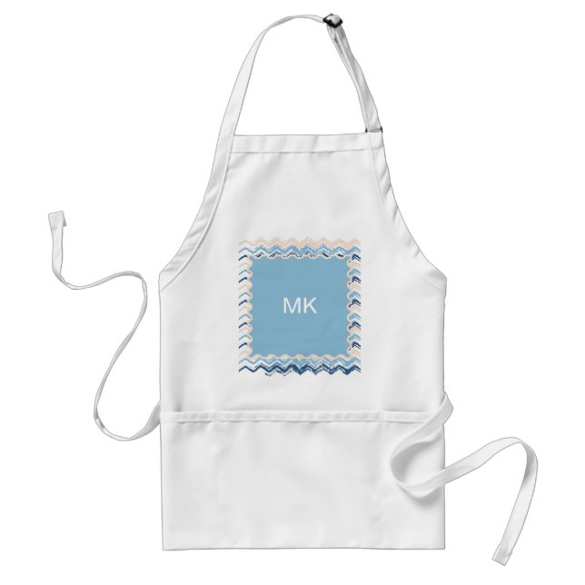 Pacific Ocean Chevron Pattern Standard Apron (Front)