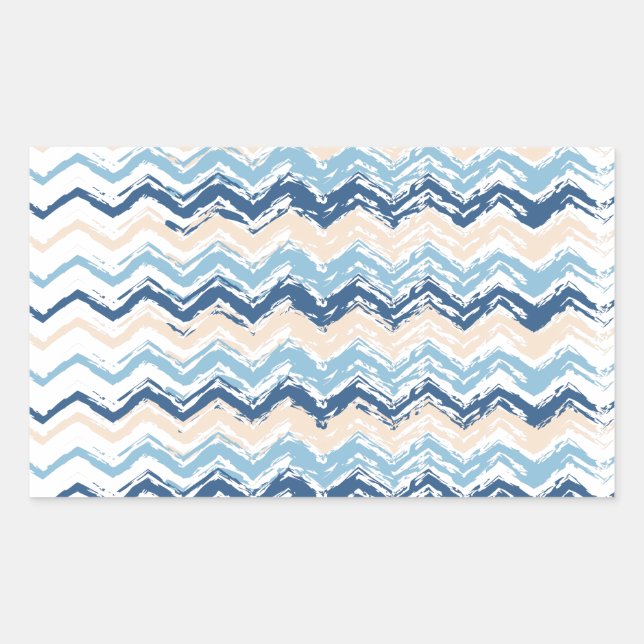 Pacific Ocean Chevron Pattern Sticker (Front)