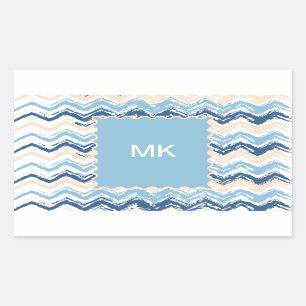 Pacific Ocean Chevron Pattern Sticker
