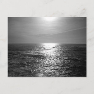 Pacific Ocean in Monochrome Postcard