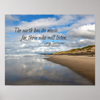 Pacific Ocean Reflections - Inspirational Quote Poster
