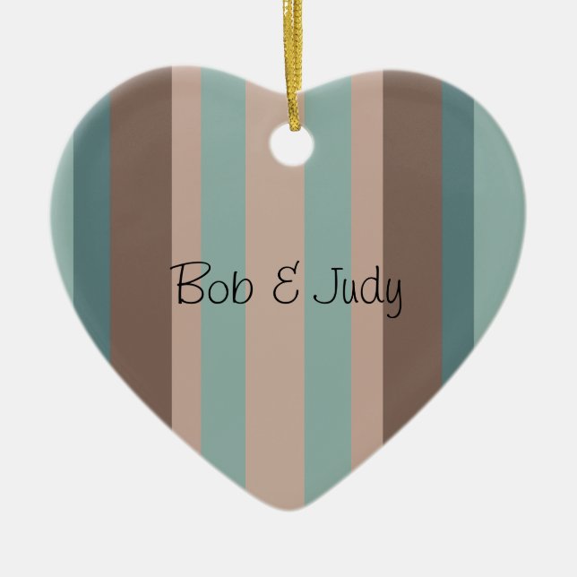 Pacific Ocean Stripes Ceramic Ornament (Front)
