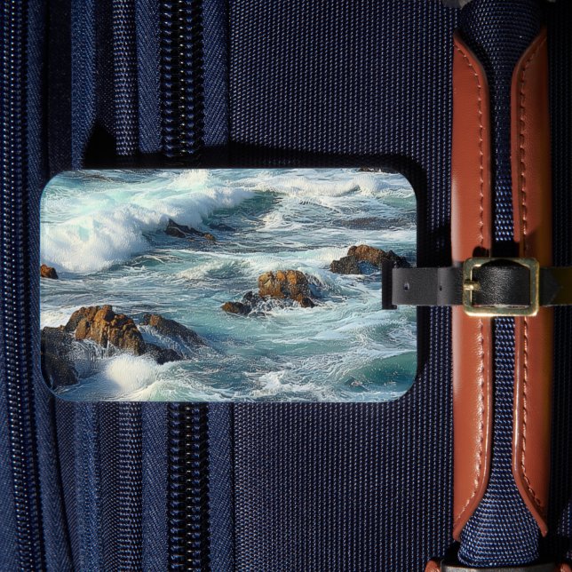 Pacific Ocean Waves Luggage Tag (Front Insitu 4)