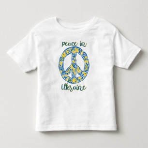 Pacific peace sign quote in Ukrainian flag colours Toddler T-shirt