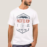 Pacific Rim National Park Canada Vintage  T-Shirt<br><div class="desc">Pacific Rim National Park Distressed Badge with unique park themed maple leaf design. The Park is located in British Columbia,  Canada,  which comprises three separate regions: Long Beach,  the Broken Group Islands,  and the West Coast Trail.</div>