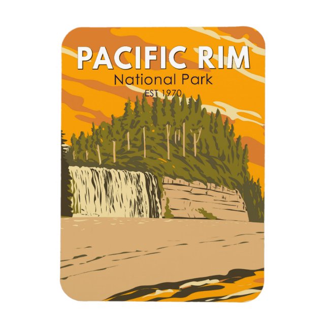 Pacific Rim National Park Reserve Travel Vintage Magnet (Vertical)