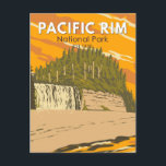 Pacific Rim National Park Reserve Travel Vintage Postcard<br><div class="desc">Pacific Rim National Park vector art design. The Park is located in British Columbia,  Canada,  which comprises three separate regions: Long Beach,  the Broken Group Islands,  and the West Coast Trail.</div>