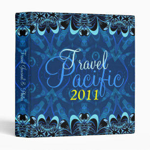 Pacific Seas Island Blue Batik Binder