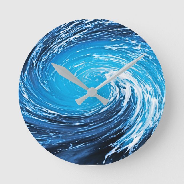 Pacific Surf Round Clock (Front)