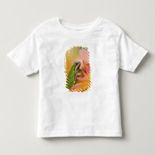 Pacific tree frog on flowers in our garden, 2 toddler t-shirt