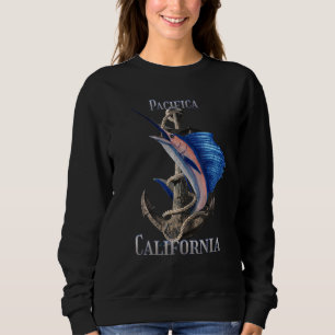 Pacifica California Swordfish Marlin Ocean Fishing Sweatshirt